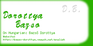 dorottya bazso business card